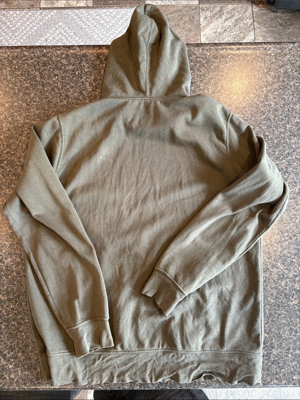 The North Face Men’s Large Olive Green Pullover Hoodie with Black Logo